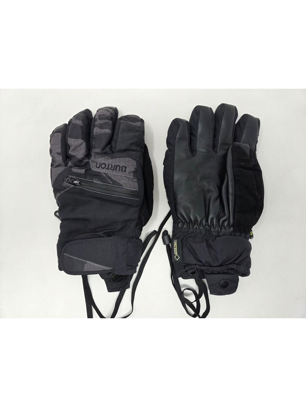 Burton Camo Gore-Tex Black Snowboard Gloves Size Large